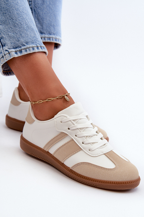 Dámske nízke tenisky z ekokože béžové Dorvalia