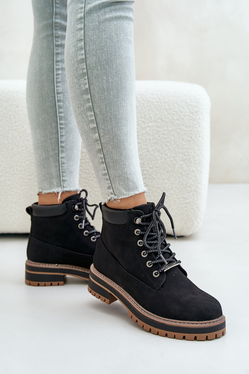 Dámské Zateplené Kotníkové Boty Big Star OO274A290 Černé