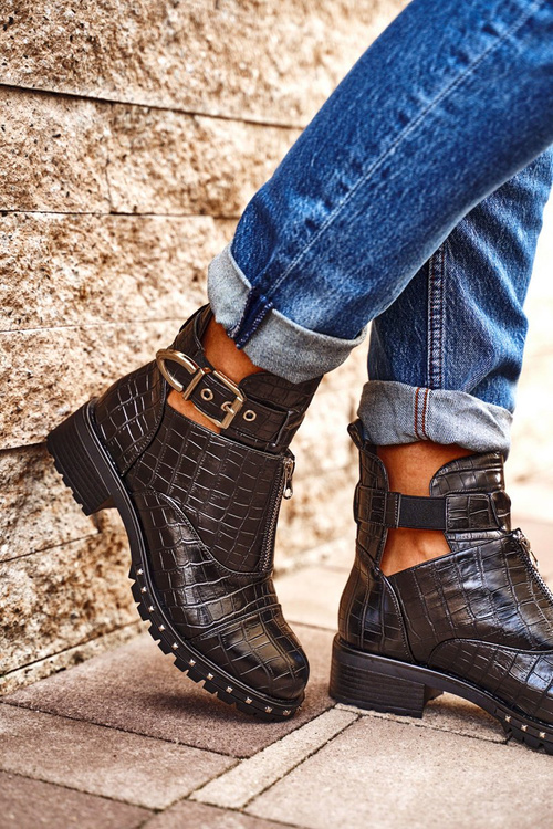 Dámske topánky s výrezmi čierny Hampton