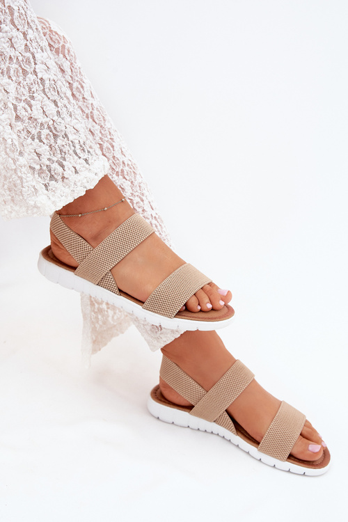 Klasické Dámske Nazúvacie Sandále Béžové Felira