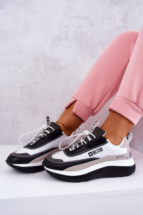 Tenisky tenisky veľká hviezda JJ274998 biela a čierna