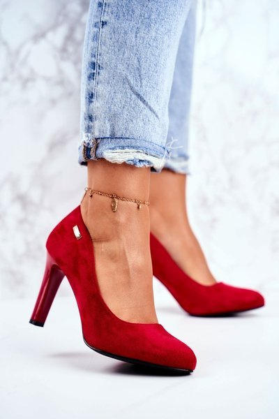 Dámské lodičky červené semišové Campbell