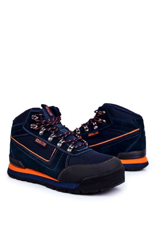 Pánske trekkingové topánky Big Star Outdoor Navy Blue GG174199