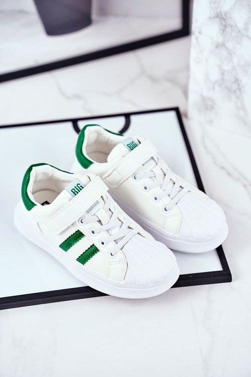 Dětská Sportovni Obuv Big Star na Suchý Zip Bilé GG374019