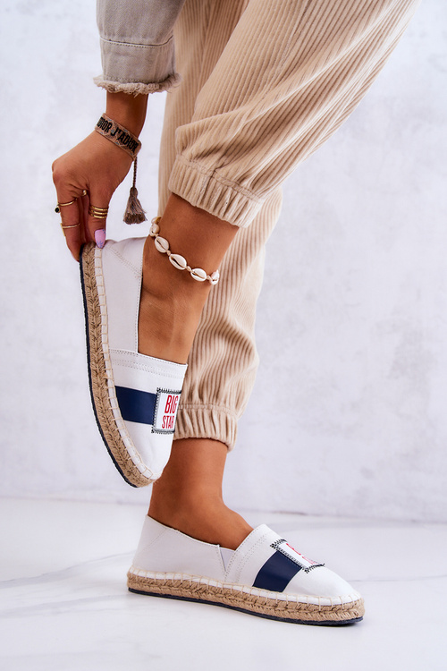 Dámska Espadrilles Ispana veľká hviezda JJ274964 Biela a námornícka modrá