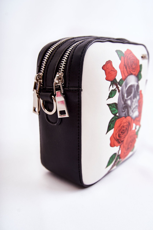 Kožená kabelka poštára v tlačení goe znj012 čiernobiela