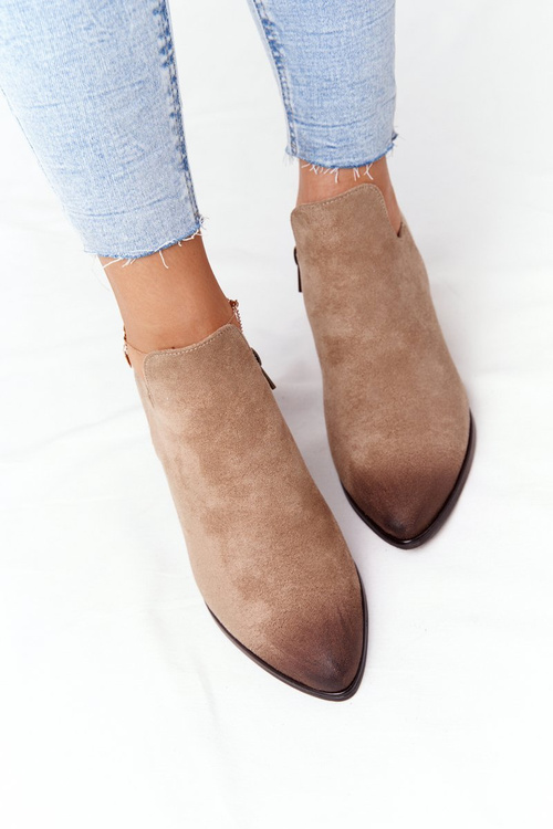 Topánky s výrezmi na Vincez Post 21-10558 béžová