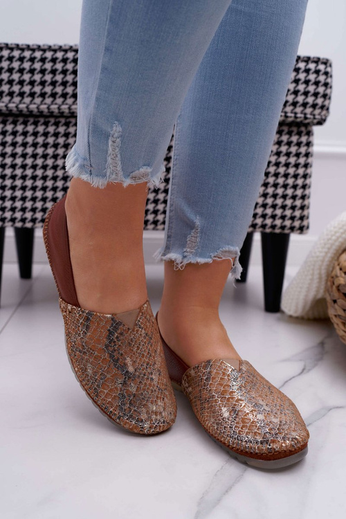 Dámske hnedé balerinas Maciejka 1930a-29/00-6