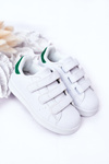 Detské športové topánky pre biele a zelené suchý zips fifi
