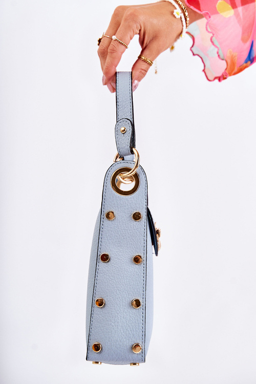 Malá dámska taška s dekoráciou modré Ellies