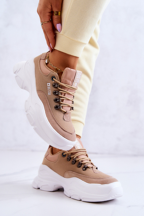 Dámská Sportovní Obuv Sneakers Big Star JJ274A222 Béžová