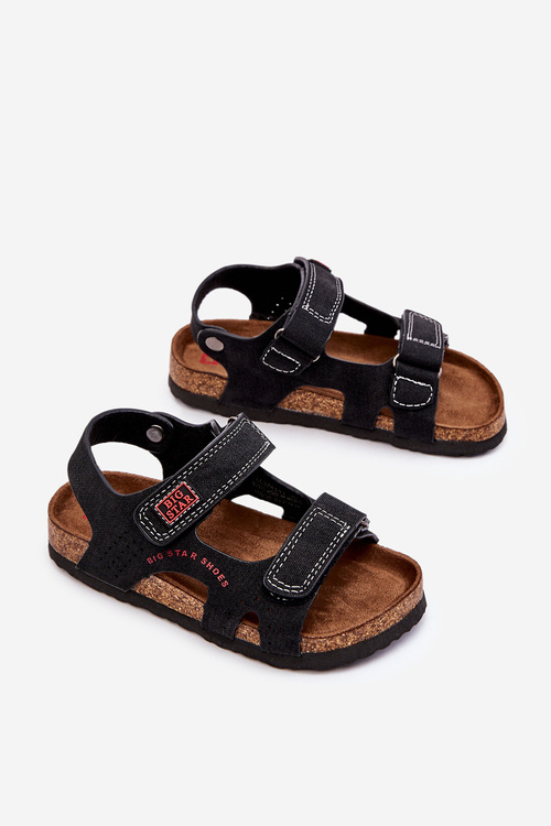 Dětské lehké sandály na suchý zip Big Star LL374141 černá