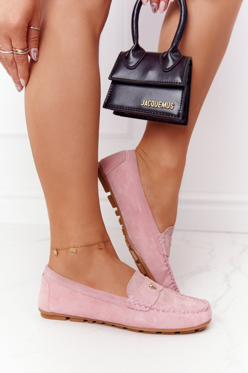 Dámské Semišové Mokasíny S.Barski Růžové