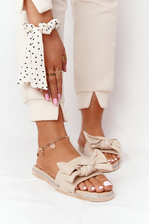 Gumové Nazouváky S Mašlí Béžové Andrea