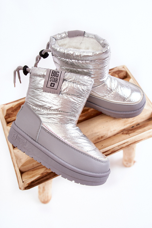 Dětské sněhule Big Star KK374218 Šedo-stříbrná