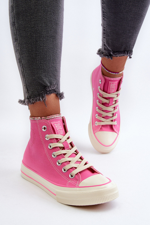 Dámske vysoké tenisky Big Star NN274282 ružové