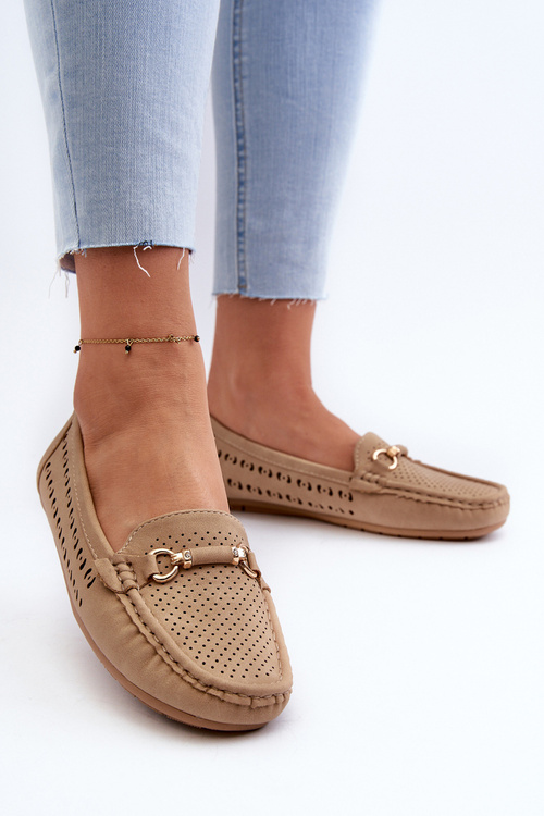 Dámske čierne čipkované mokasíny Rasirna