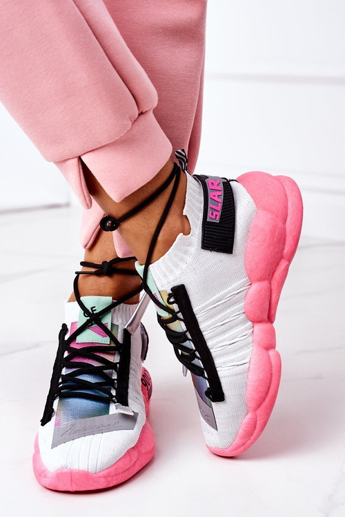 Dámská Sportovní Obuv Sneakers Bílé-Růžové Bubble Tea