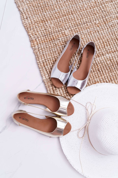 Ženské baleríny peep toe golden ereli