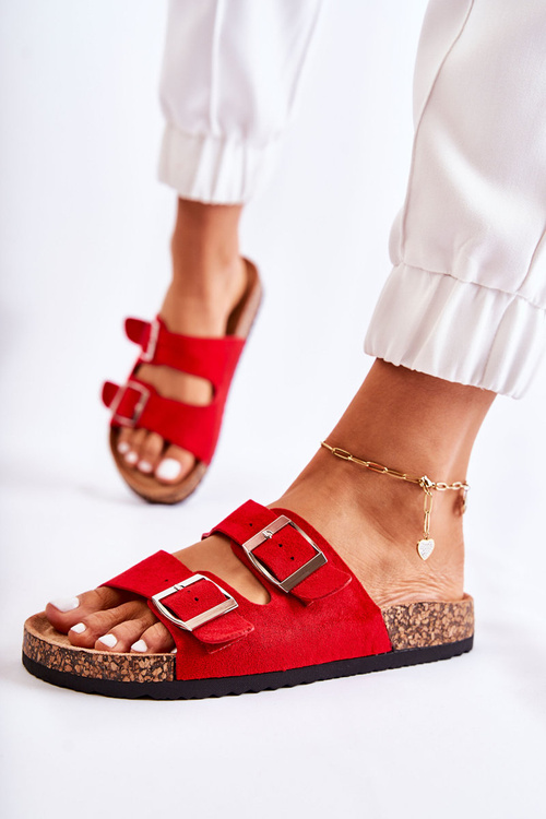 Ženské červené papuče Misandei