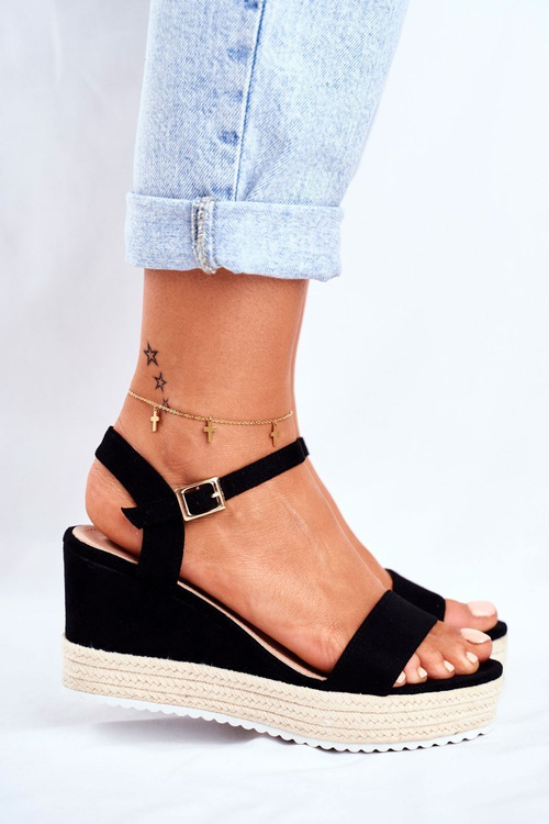 Dámské Sandály Na Klínu černé Merdoe