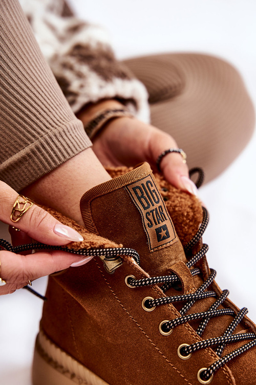 Sumere Izolované topánky veľká hviezda KK274520 hnedá