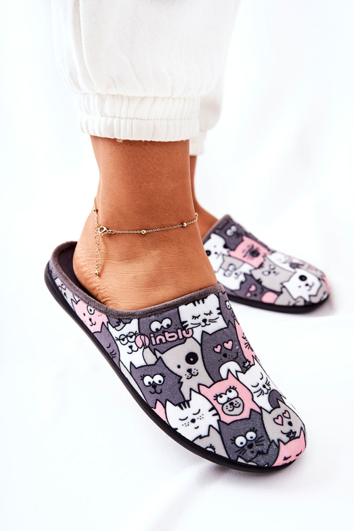 Papci flip -flops befado Kitty 155d200 šedá