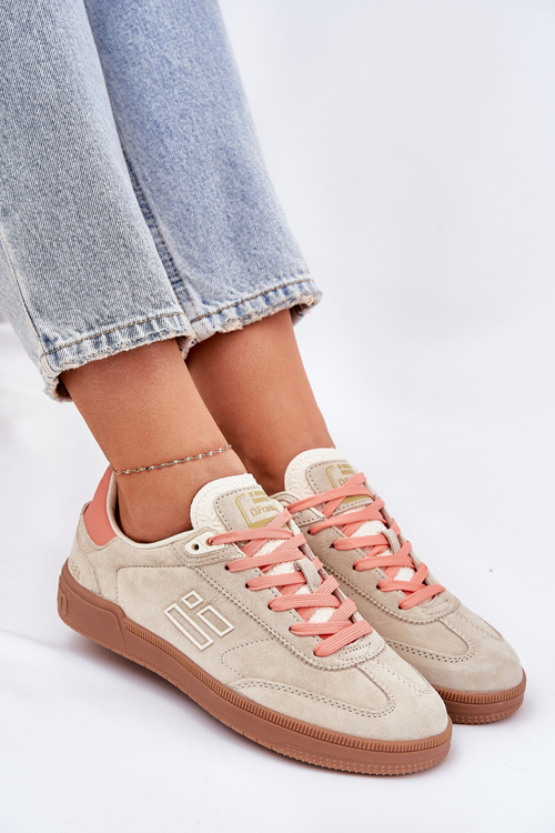 Semišové Sportovní Boty Tenisky Dámské D.Franklin Béžové DFSH387005