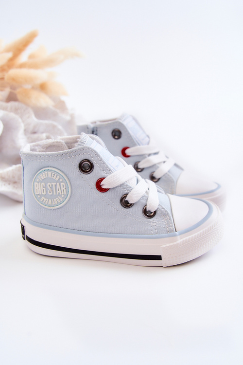 Detské vysoké tenisky s veľkou hviezdou HH374088 Blue Slider