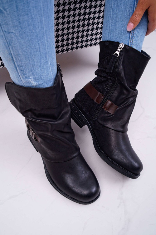 Dámske vysoké kovbojské topánky Čierny Winchester