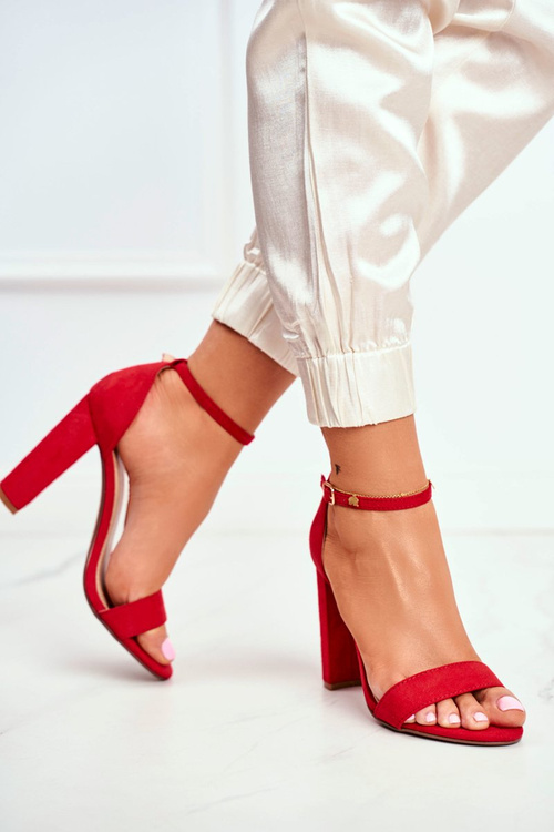 Dámske sandále na semišovom poste Red Anastas