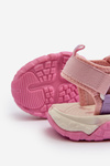 Dievčenské sandále na suchý zips Big Star NN374234 Ružové