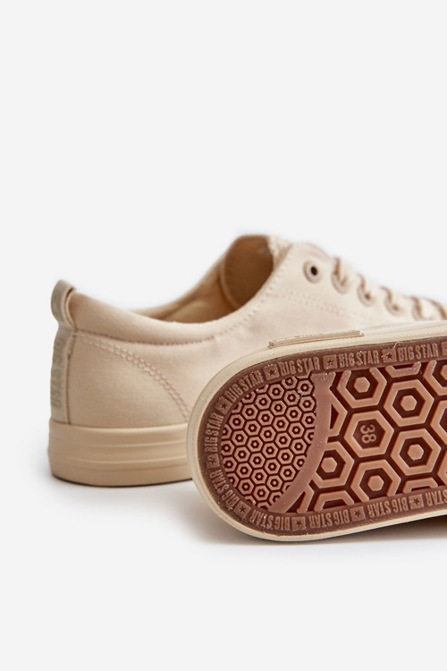 Dámska hladká nízka veľká hviezda LL274061 Béžové tenisky