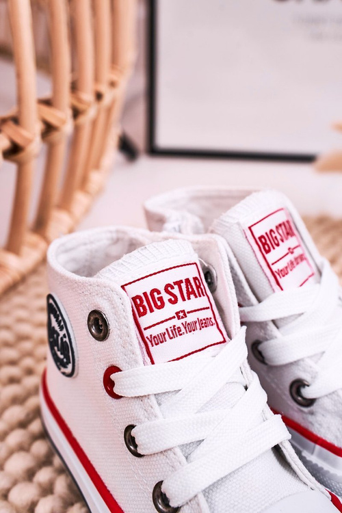 Dětské Tenisky Vysoké Se Zipem BIG STAR HH374187 Bílé