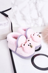 Dětské Pantofle Na Gumičku S Plyšovým Medvídkem Růžové Pooh