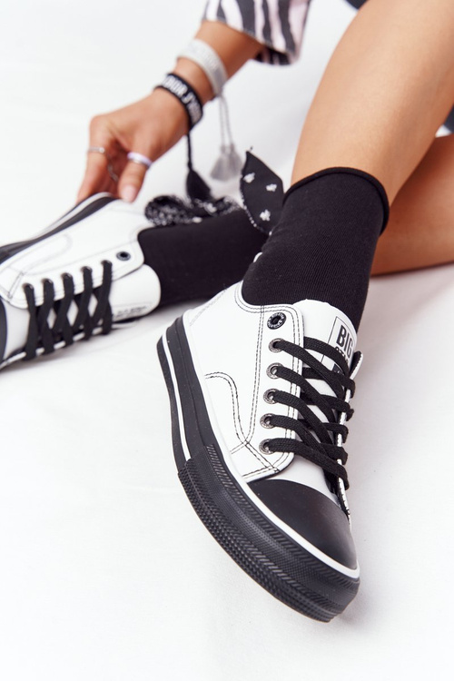 Dámske kožené tenisky Big Star HH274147 Biela a čierna