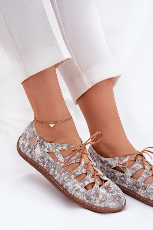 Kožené Baletky S Výřezy Maciejka 06835-25/00-1 Zlaté