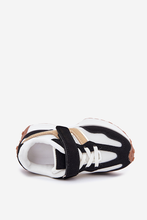 Detské Tenisky Na Suchý Zips Bielo-Čierne Tezzu