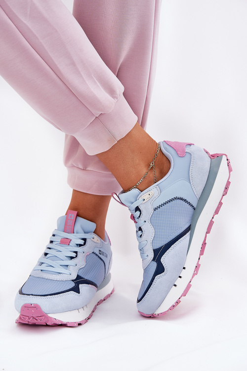 Semišové Lehká Sportovní Obuv Dámská Big Star RR274236 HI-POLY SYSTEM Modrá