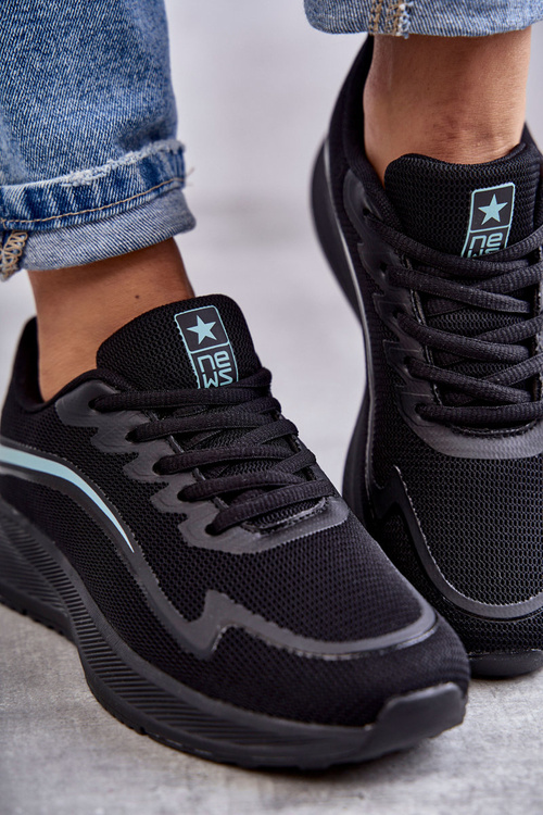 Dámske módne športové topánky tenisky čierne