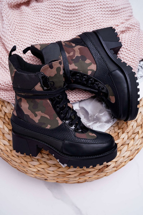 Dámske vysoké čierne topánky topánok Nemtere