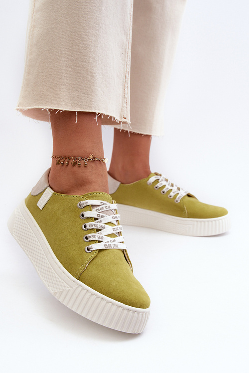 Dámské tenisky MEMORY FOAM SYSTEM BIG STAR NN276003 Limetkové