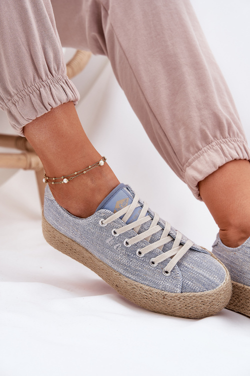 Dámske Tenisky Na Platforme S Pletením Lee Cooper LCW-25-02-3284 Svetlo Béžové