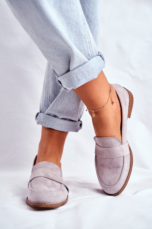 Dámské Polobotky Semišové Šedé Cintra