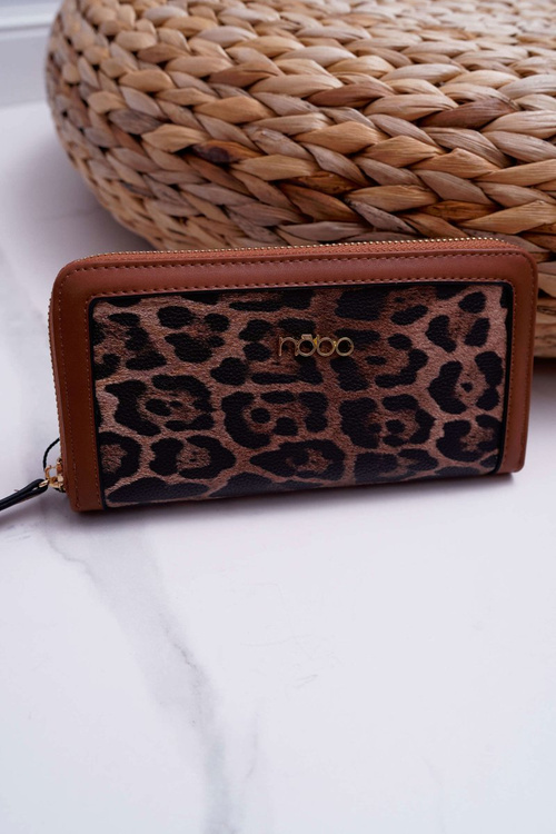 NOBO Ženská ženská peňaženka NPUR-H0020-C017 Brown Leopard Print