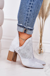 Prolamované Boty Na Sloupku Světle Šedé Michelle