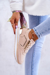 Suede Športové topánky na platforme Riverside Light Beige Platform