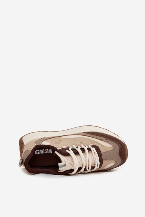 Dámske Sneakers Na Platforme Big Star SS274002 HI-POLY SYSTEM Béžové