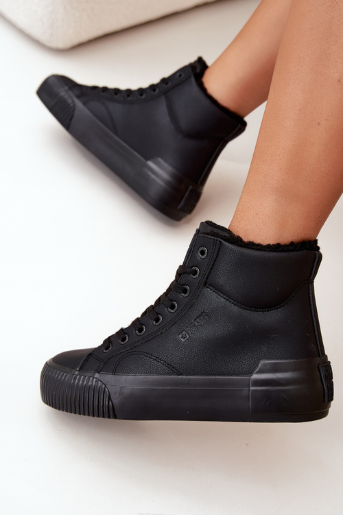 Zateplené Dámské Tenisky Na Platformě Big Star OO274796 Černé