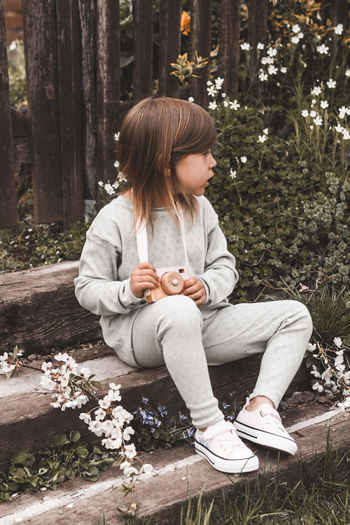 Dětské tenisky s potiskem látky Růžový Buster